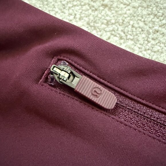 Lululemon Pace‎ Rival Crop *22" Garnet W6AV0S Size 8 Maroon Yoga Workout Fitness - Picture 8 of 9